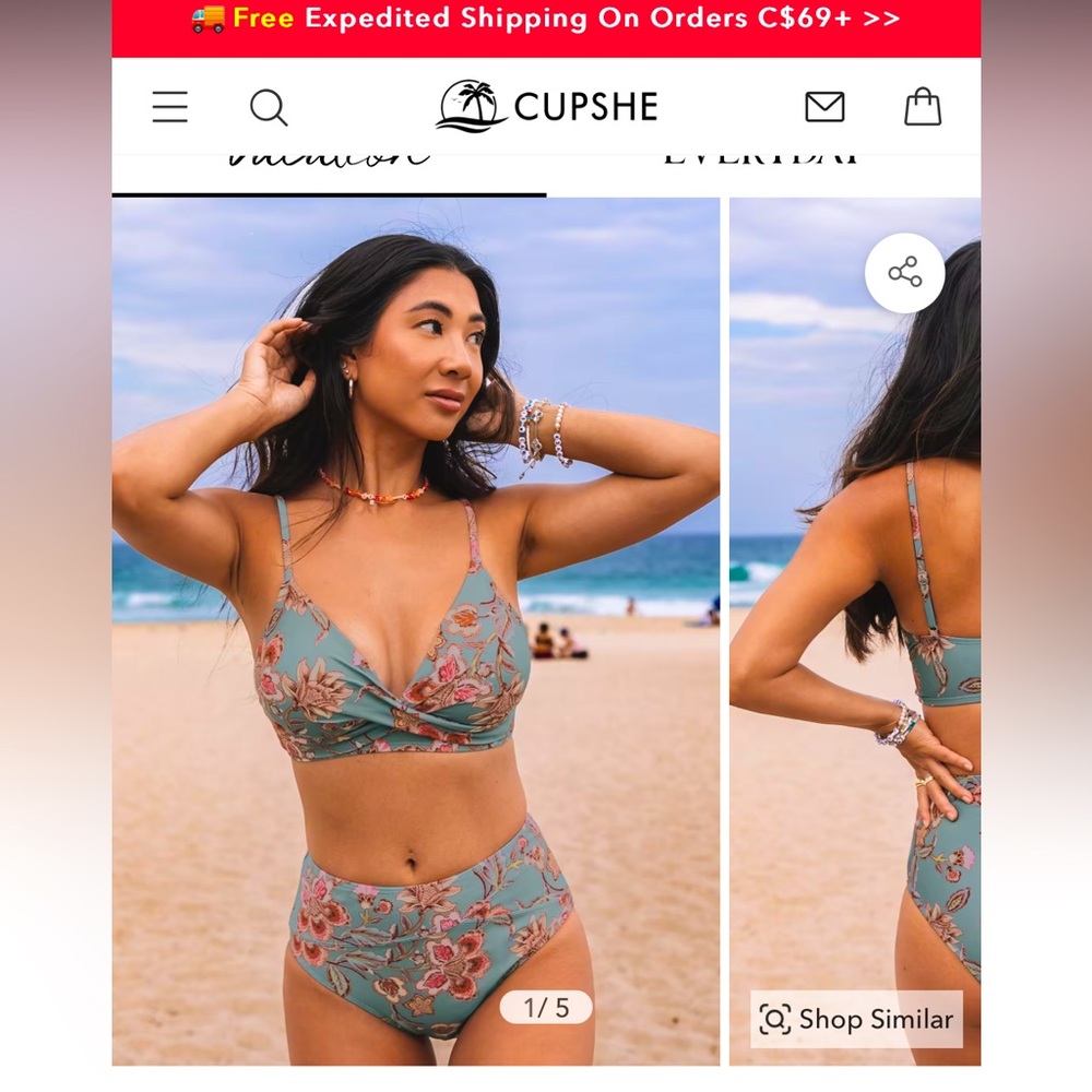 Gorgeous Cupshe highwaisted bikini BNWT